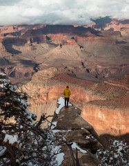 hiker in the grand canyon