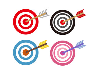 的に矢が当たるイラスト　ベクターイラスト