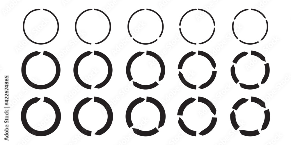 Poster circles arrow. arrow icon collection. round shape. cursor arrow icon set. design element. stock imag