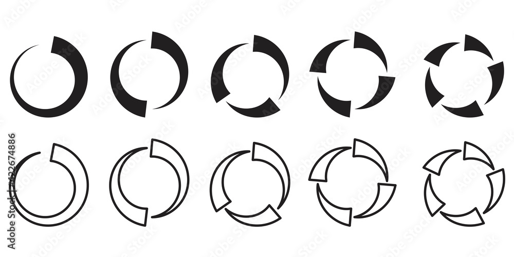 Poster circles arrow. vector collection. abstract button. abstract icon. stock image. eps 10.