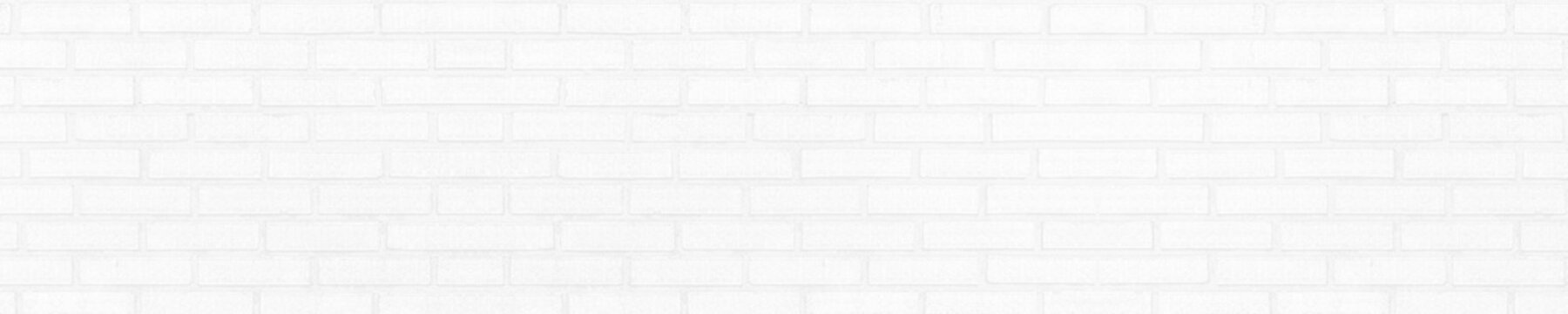 Fototapeta White brick wall texture background. panorama picture