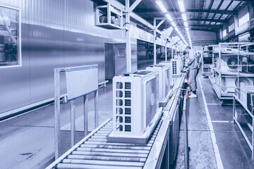 Busy scene in the factory