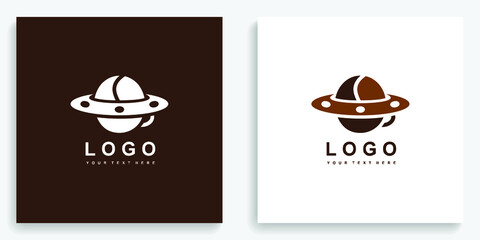 Ufo Coffee Bean Cup Logo. Modern logo icon symbol template vector design © gusmanfahmi
