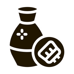 clay vase cleansing icon Vector Glyph Illustration
