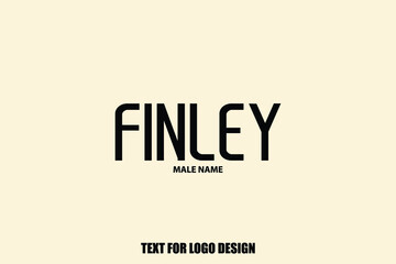 Finley Male Name Elegant Vector Text For Logo Designs and Shop Names