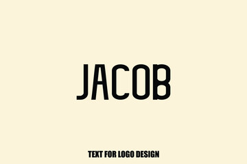 Jacob Male Name Modern Calligraphy Text For Logo Designs and Shop Names