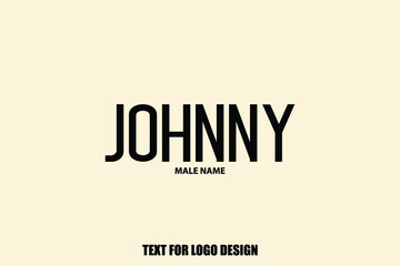 Johnny Male Name Typography Sign For Logo Designs and Shop Names