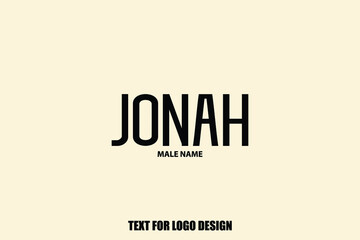  Jonah Male Name Typography Sign For Logo Designs and Shop Names