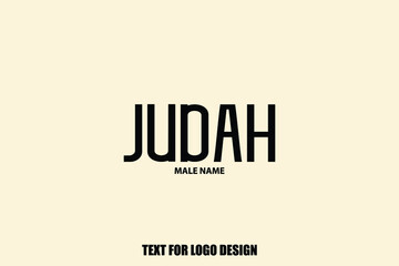 Judah Male Name Typography Sign For Logo Designs and Shop Names
