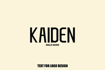  Kaiden Male Name Typography Sign For Logo Designs and Shop Names