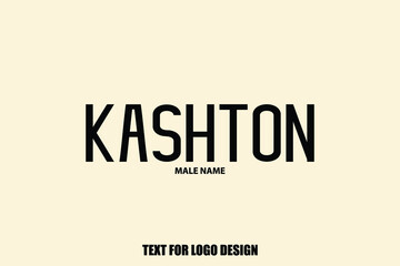 Kashton Male Name Calligraphy Text For Logo Designs and Shop Names