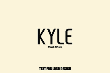 Kyle Male Name Calligraphy Text For Logo Designs and Shop Names