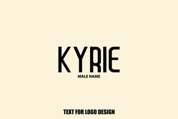 Kyrie Male Name Calligraphy Text For Logo Designs and Shop Names