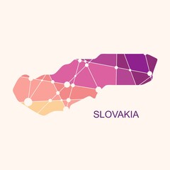 Map of Slovakia. Concept of travel and geography.