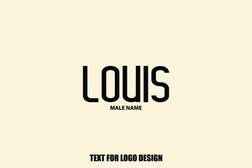  Louis male Name Calligraphy Text Sign For Logo Designs and Shop Names