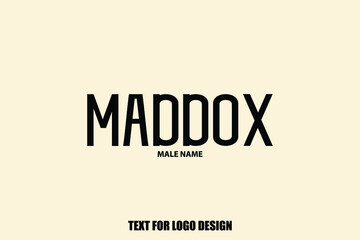 male Name Maddox Calligraphy Text Sign For Logo Designs and Shop Names