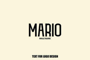 male Name Mario Calligraphy Text Sign For Logo Designs and Shop Names