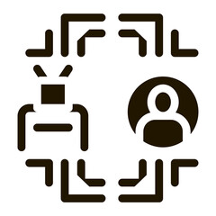human automation in robot icon Vector Glyph Illustration