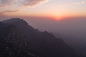 sunset in the mountains