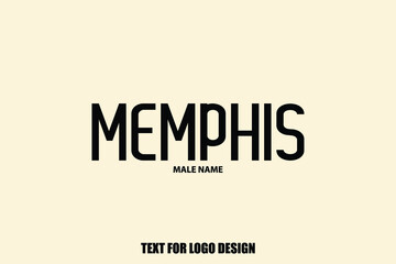 Memphis male Name Calligraphy Text Sign For Logo Designs and Shop Names