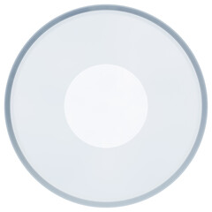 Top view of empty imaging dish with bottom glass coverslip window