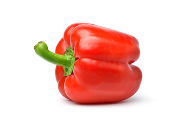 Red pepper isolated on white background, clipping path.