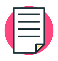 Document Colored Vector Icon