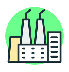 Factory Colored Vector Icon