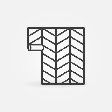Paperhangings or Wallpaper vector concept line icon
