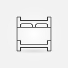 Super King Bed vector thin line concept simple icon