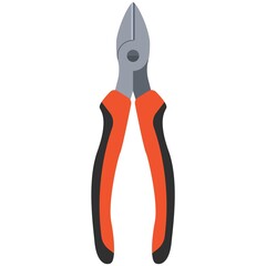 Pliers tool vector icon isolated on white background