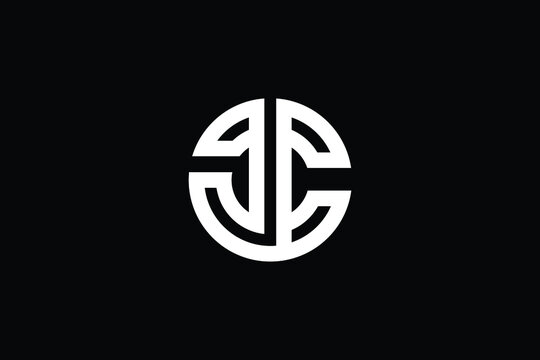 CJ logo letter design on luxury background. JC logo monogram initials letter concept. CJ icon logo design. JC elegant and Professional letter icon design on black background. C J JC CJ