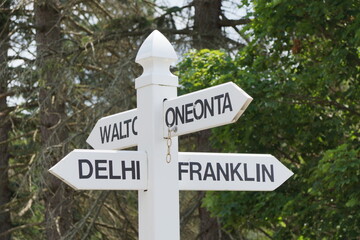 Road sign in upstate New York
