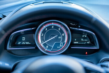 Cluj-Napoca,Cluj/Romania-Various digital instrument cluster menu, settings, look and trip computer...