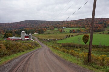Farm in Upstate New York in autumn