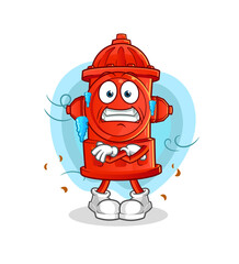 fire hydrant cold illustration. character vector