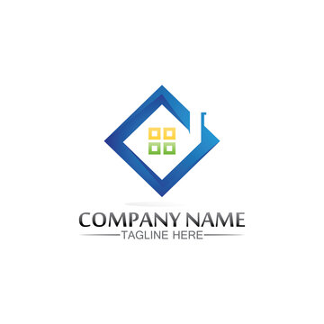 Building home logo, house logo, architecture, icon, residence and city, town, design and window, estate, business logo, vector home