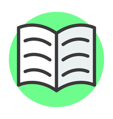 Open Book Vector Icon