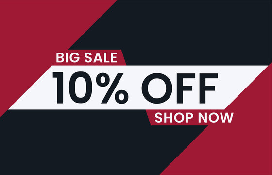 Big Sale 10% Off Shop Now. 10 percent discount Special Offer Modern Banner