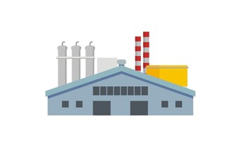 Factory complex. Simple flat illustration. © supirloko89