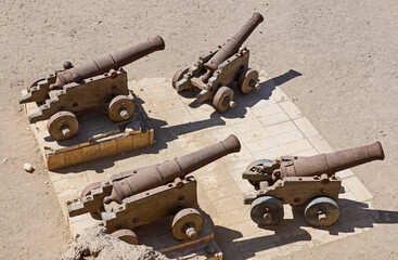 Old ottoman canons at a roman fort