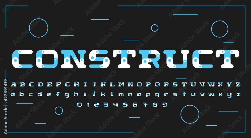 Fototapete Abstract construct style font