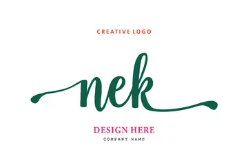 Fotobehang NEK lettering logo is simple, easy to understand and authoritative © Bewolu