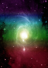 galaxy in a free space. 3D rendering