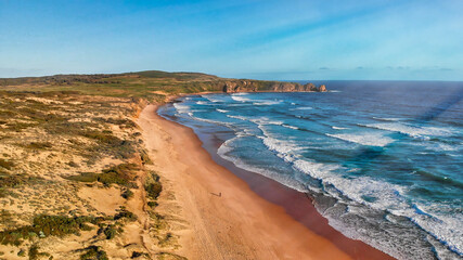 Aerial view of Phillip Island coastline, Australia