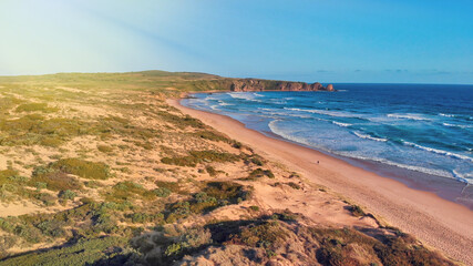 Aerial view of Phillip Island coastline, Australia