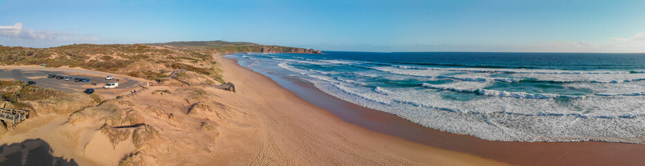 Coastline of Phillip Island, Australia. Panoramic aerial view