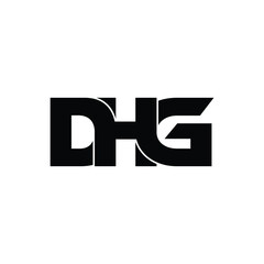 DHG letter monogram logo design vector