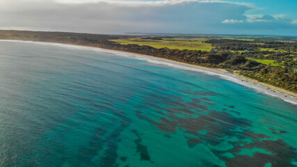 Beautiful coastline of Kangaroo Island, South Australia aerial view