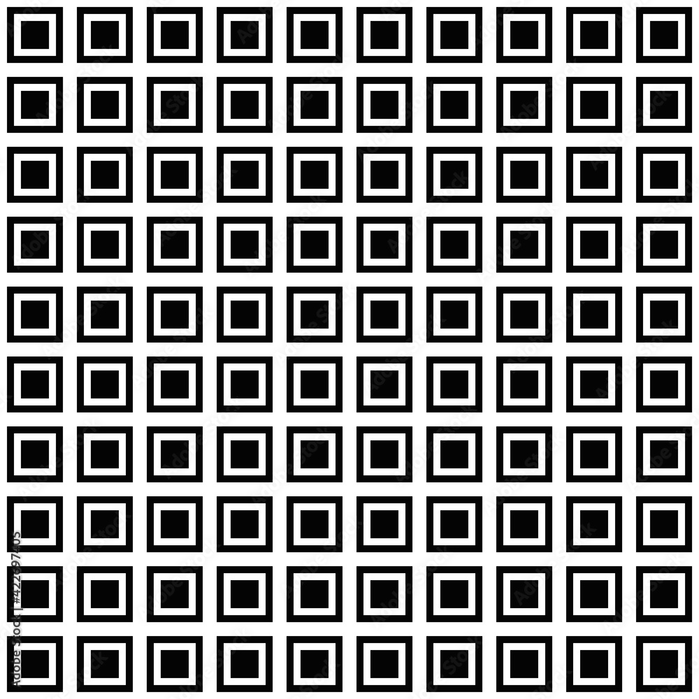 Poster black white squares pattern. vector black squares and black borders pattern.